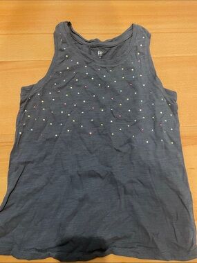 GAP Navy Tank Top with Small Multicolor Studs